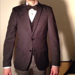 Black pinstripe blazer